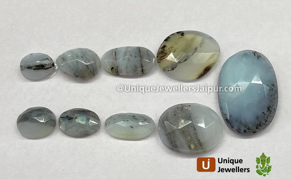 Blue Opal Peru Rose Cut Slices